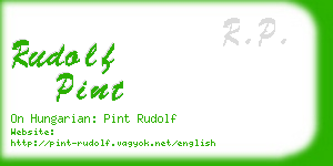 rudolf pint business card